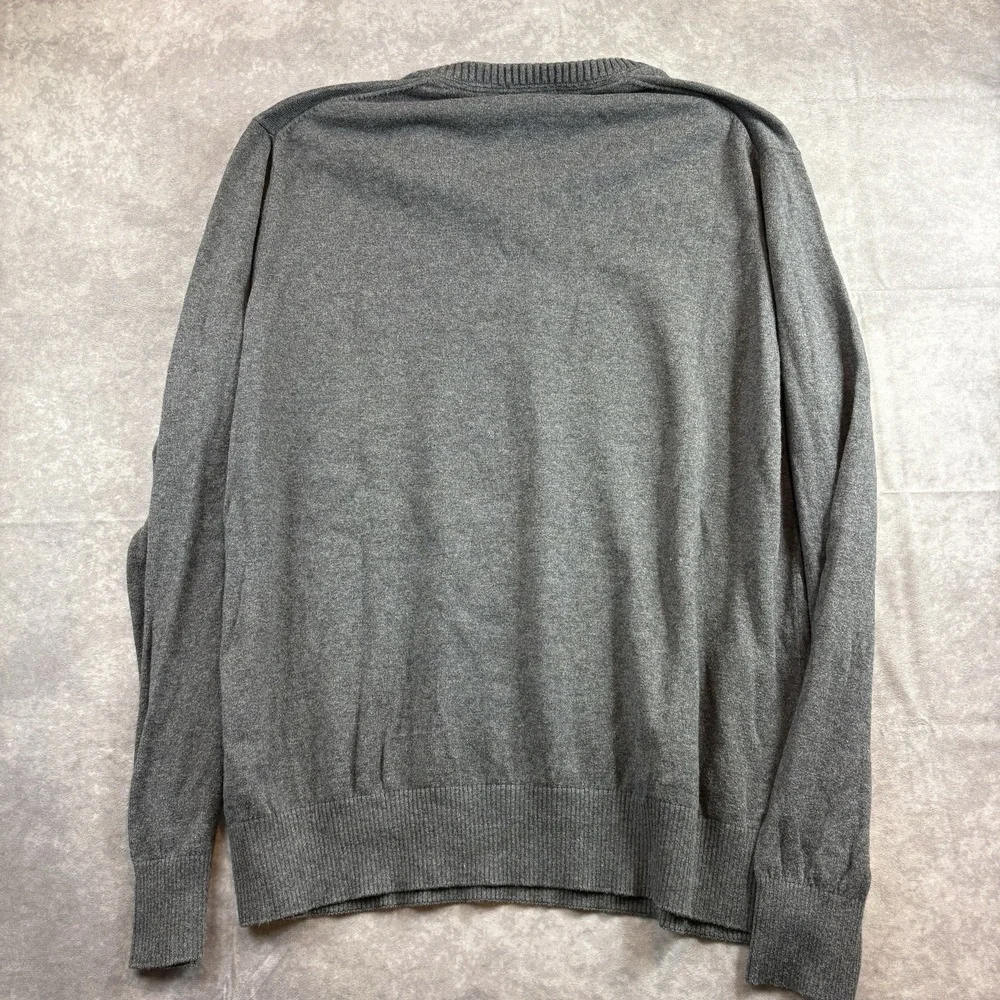 Eddie Bauer Sweater Mens XLT‎ Tall Grey Vintage Cashmere Blend Preppy Warm - Picture 4 of 6